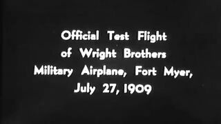 Orville Wright Wilbur Wright .original footage !!!first flight mlitary airplane 1909