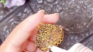 Diy Kundan Stone Earrings Tutorials????????#creative