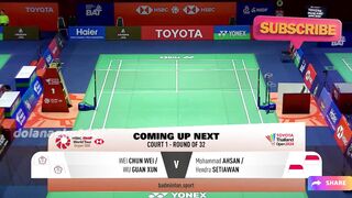 Muhammad Ahsan/Hendra Setiawan vs Wei Chun Wei/Wu Guan Xun | R32 Toyota Thailand Open 2024