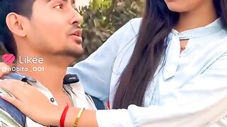 Loving scene by boy and girl