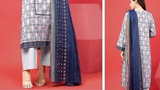 How to products review Markaz app all category Fabric: Lawn •  Shirt: Printed •  Trouser: Plain •  Dupatta:
