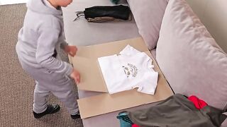 This kid will show you the best hack for clothes folding!