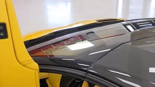 2015 Lamborghini Aventador Roadster featuring a luxurious upgraded custom yellow leather interior_1080pFHR.