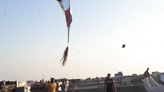 Khambhat biggest kites flying in sky uttarayan festival
