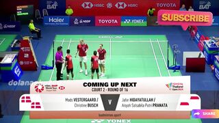 Jafar HIDAYATULLAH (INA) Aisyah Salsabila Putri PRANATA vs Mads VESTERGAARD (DEN) Christine BUSCH TOYOTA THAILAND OPEN 2024