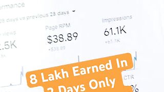 Blogging Power 8 Lakh in 2 days #adsense #blogging #anime #music #animeedit #makemoneyonline
