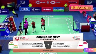 Rinov RIVALDY (INA) Pitha Haningtyas MENTARI vs Sathish Kumar KARUNAKARAN (IND) Aadya VARIYATH TOYOTA THAILAND OPEN 2024