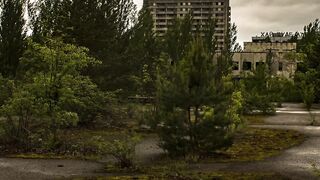 Pripyat at spring 2024 excluding zone in Ukraine