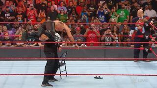 Brock Lesnar assaults Seth Rollins