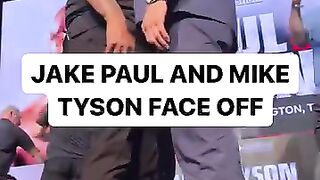 Jake Paul vs mike Tyson face off