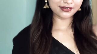Girl in black saree