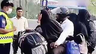 Amazing Three wife one motorcycle