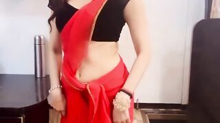Indian girl in red saree