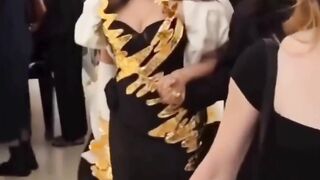 Cannes 2024 Aishwarya Rai in black and white Falguni Shane Peacock outfit #aishwaryaraibachchan #short #shorts #trending