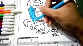 DRAWING DINOSAURUS IGUANODONE WITH CHILD FUN IMAGINATION