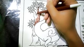 DRAWING DINOSAURUS DIPLODOCUS