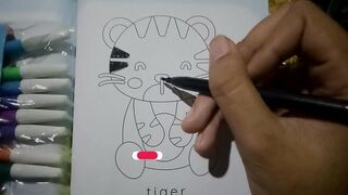 DRAWING TIGER CUTE SMILE