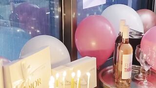 Holly luyah enjoy birthday cake