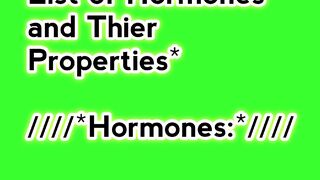 What is hormones