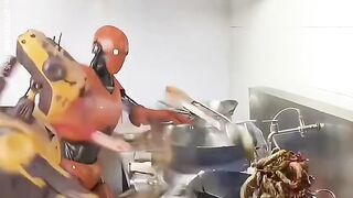 Is it out future? / Robotic Life/Robot/man and robots/robots cooking