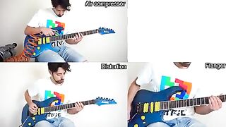 Evolution of PlayStation startup sounds on guitar