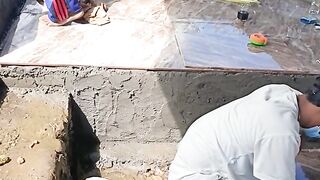 the process of installing ceramics on my mother's grave