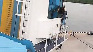 the process of descending the ship's ladder