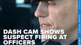 Columbus police cruiser dash camera video shows Amazon shooter firing at officers