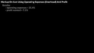 Calculate Percent Markup On Cost Using Overhead