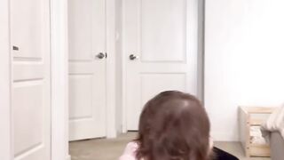 So gentle with mom vs dad ???? Who won_ #shorts #family #funny