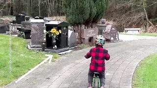 Little Boy Visits His Mom's Grave ????