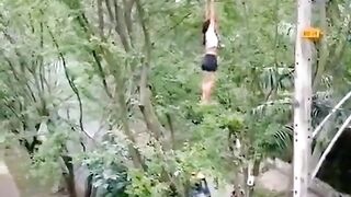 This is unacceptable....they just watch her fall to her Death