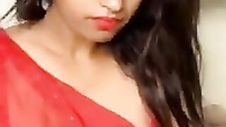red_transparent_saree_outlook_tutorial_#tango_#bigolive_@LiveVideoTutorial(240p).