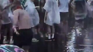 Rain couldn’t stop him ????