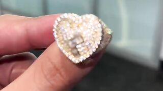 Real Gold & Cubic Zirconia Broken Heart Rings