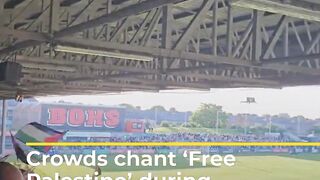 Crowds chant 'Free Palestine' during friendly match in Ireland _ AJ #shorts