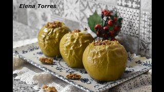 Очень вкусные запечённые яблоки в духовке. Manzanas asadas con nueces.