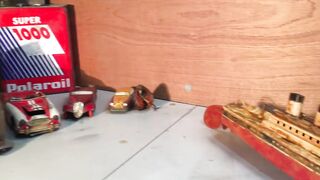 Abandoned rusty toy - Antique JEP boat 1930 - Full restoration