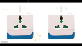 Universal Travel Adapter 3-In-1 Multi-Plug With Individual Switch And Led Indicator Pack Of 2