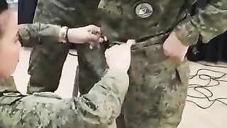 Cute girl outfit in military dress