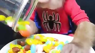 Cute Monkey Eat Candy