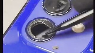 iPhone camera lens replacement process #shorts