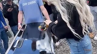 She has better handwriting with that than I do with a pen.