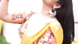 Beautiful in yellow saree
