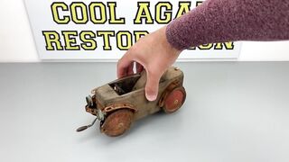 Vintage Wooden Toy Car - Restoration & Repair