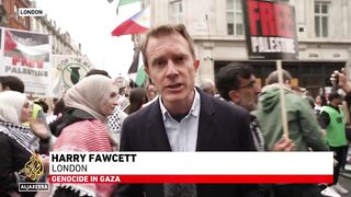 Pro-Palestinian march in central London to mark 76th anniversary of Nakba.