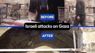 Israel attacks on Gaza's HOLY Places Before and after