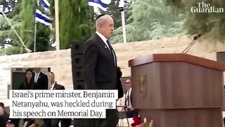 Netanyahu heckled during Israel Memorial Day speech