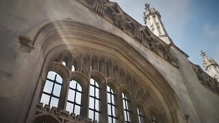 Inside the King's College encampment at Cambridge University