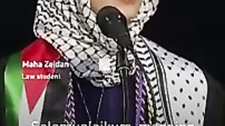 Palestinian student gives powerful graduation speech